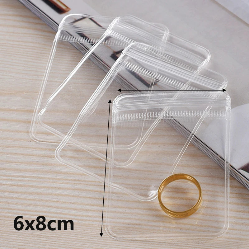 Beg kantung Barang Kemas PVC Lutsinar 20Pcs Beg Simpanan Kunci Zip Anti Pengoksidaan