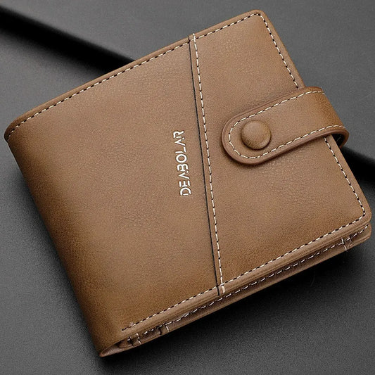 Dompet Lelaki Sarung Pemegang Kad Perniagaan Dompet Pendek Lelaki PU Kulit Beg Wang Dompet Kad Kredit Lelaki Berkualiti Tinggi