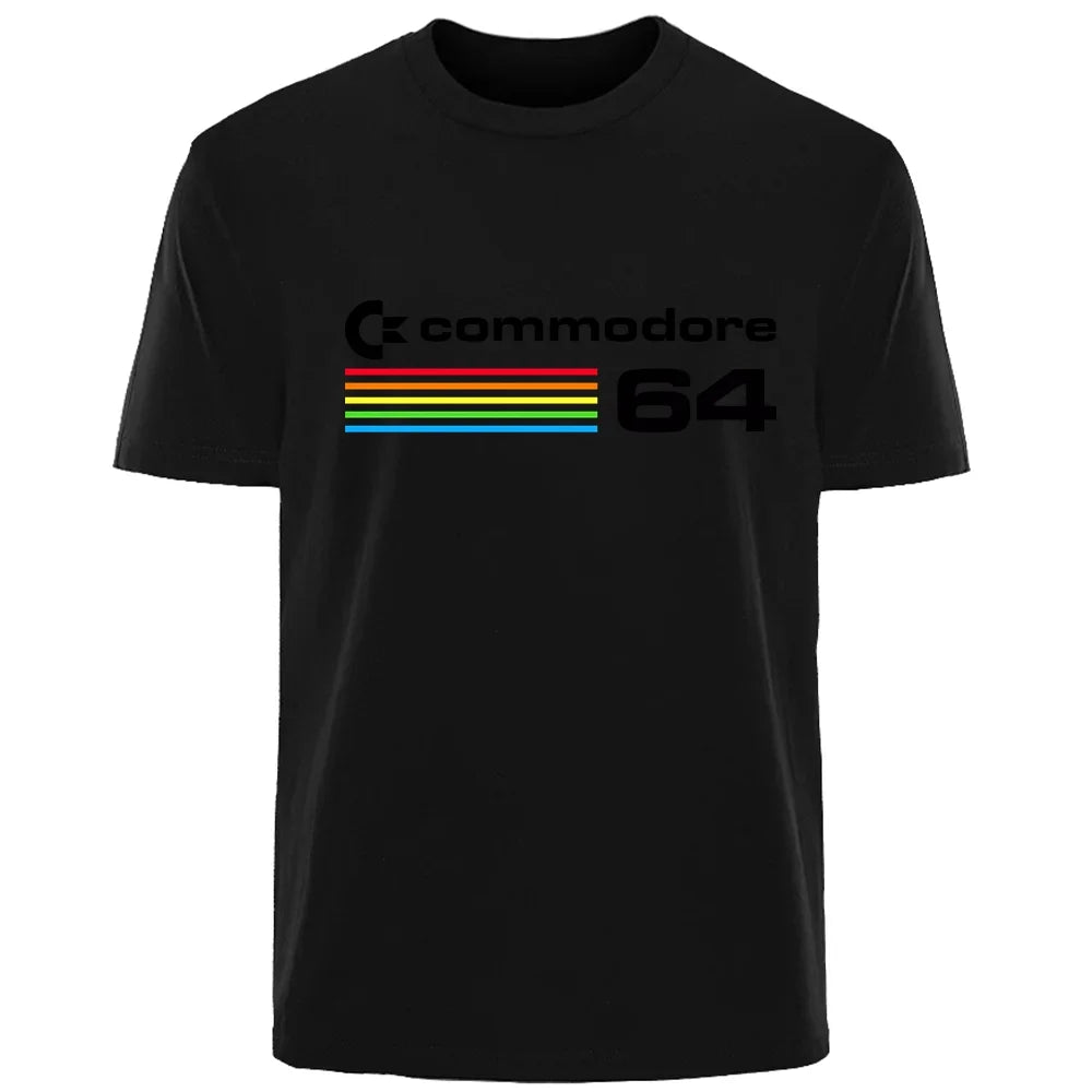 Commodore 64 Summer Fashion High Quality Cotton Material Comfortable Round Neck T-Shirt Men's Tops Casual Fashion Street Wear