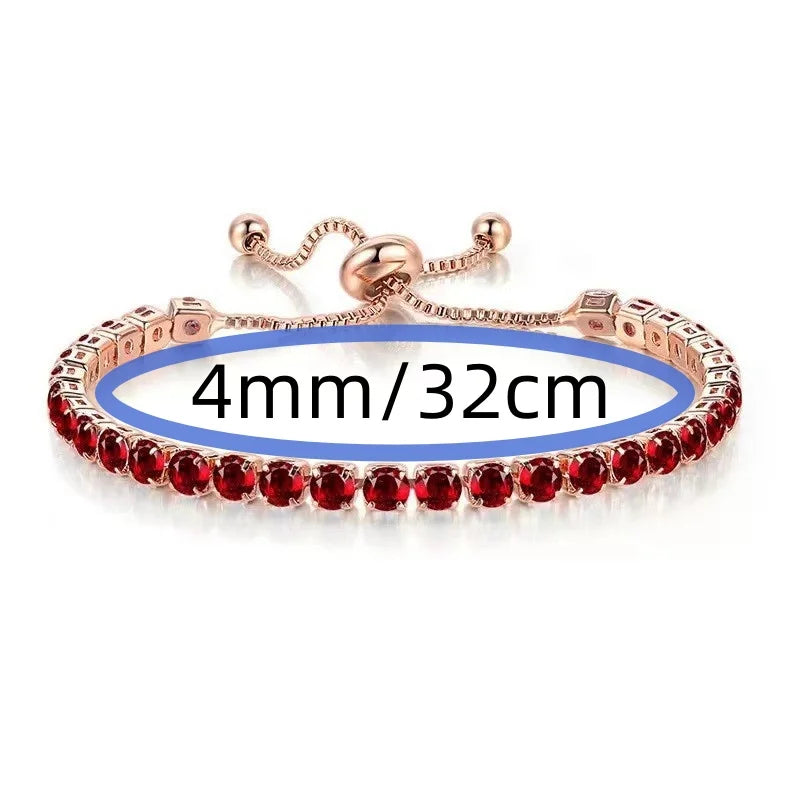 Wu's 2022 Fashion Shiny Crystal Push-pull Bracelet Light Luxury Micro-inlaid Zircon Bracelet Women's Simple Adjustable Jewelry