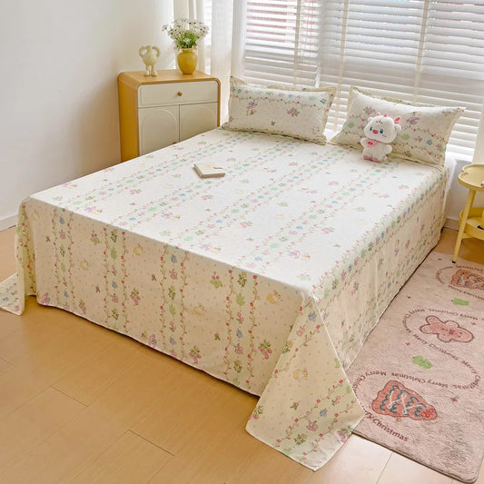 Soft Home Bed Linen Sheets Bed Flat Sheet for Double Bed Plain Solid Color Top Sheets Single/Queen/King Flat Bedsheets