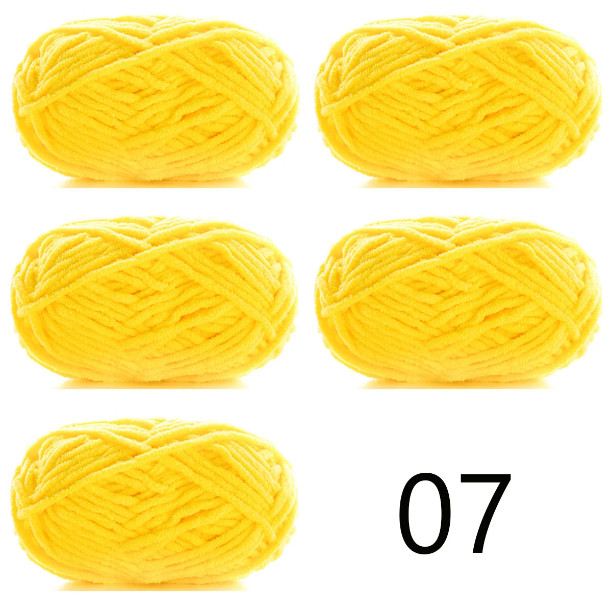 5pcsX50g Thick Velvet Yarn Handmade DIY Knitting Yarn Wholesale Wool Line Scarf Hat Soft Chenille Yarn Knit Wol
