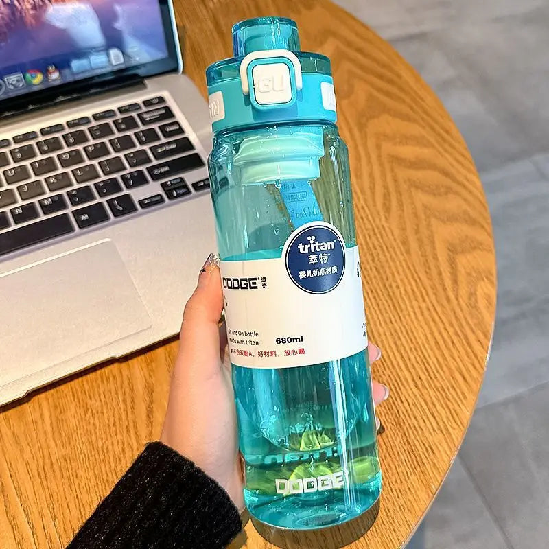 550ML/680ML Sports Fitness Water Bottle Men Student Portable Tritan Plastic Cup With Tea Separatorre Direct Drinking BPA Free