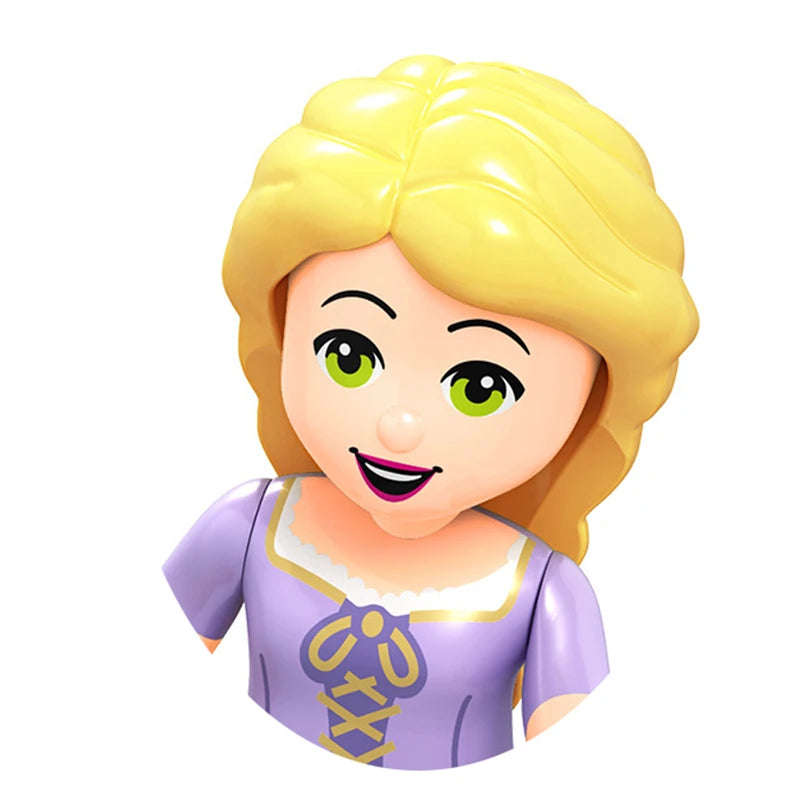 Model Batu Bata Mini Puteri Anime Gadis Cantik Angka Aksesori Kepala Blok Bangunan Salji Mainan Aksi Rakan untuk Kanak-kanak