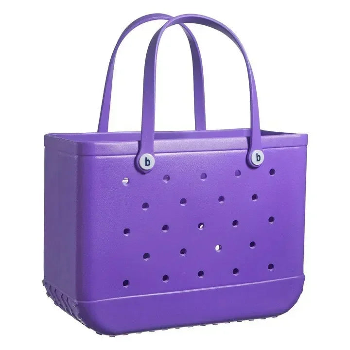 Beg Pantai Bogg Sederhana EVA Getah Kalis Air Beg Tangan Bahu Kolam Berkelah Wanita Membeli-belah Bakul Penyimpanan Tote Jelly Sac Beg Bogg