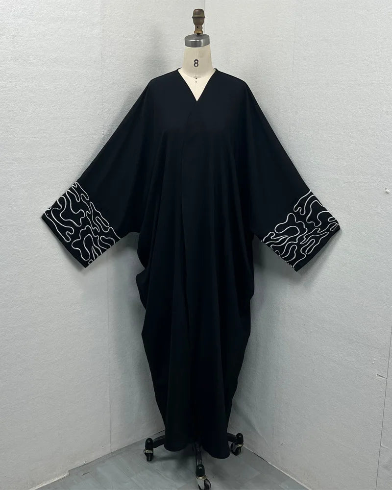 Embroidery Modest Dubai Luxury Abaya Kimono Muslim Gifts Prayer Dress For Muslim Women Kebaya Kaftan Eid Ramadan Robe Clothing