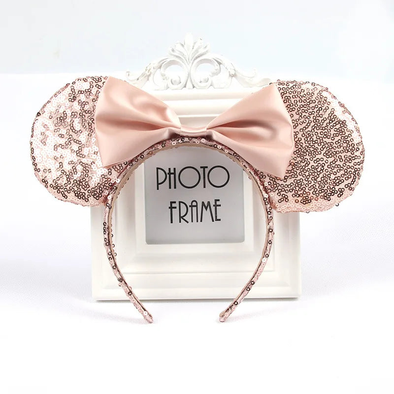 Cartoon Anime Mouse Ears Headband for Women Men Hair Accessories Cute Mouse Elasticity Bow Headdress Toys Childrens Xmas Gifts