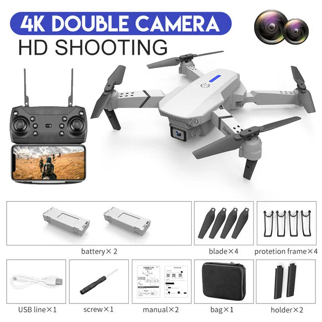 Dron M12 untuk Kanak-kanak Mini Dron dengan Kamera untuk Dewasa 4K HD Dron Simulator Barang Hebat WIFI FPV Hadiah Mainan Pemula Jejak Penerbangan