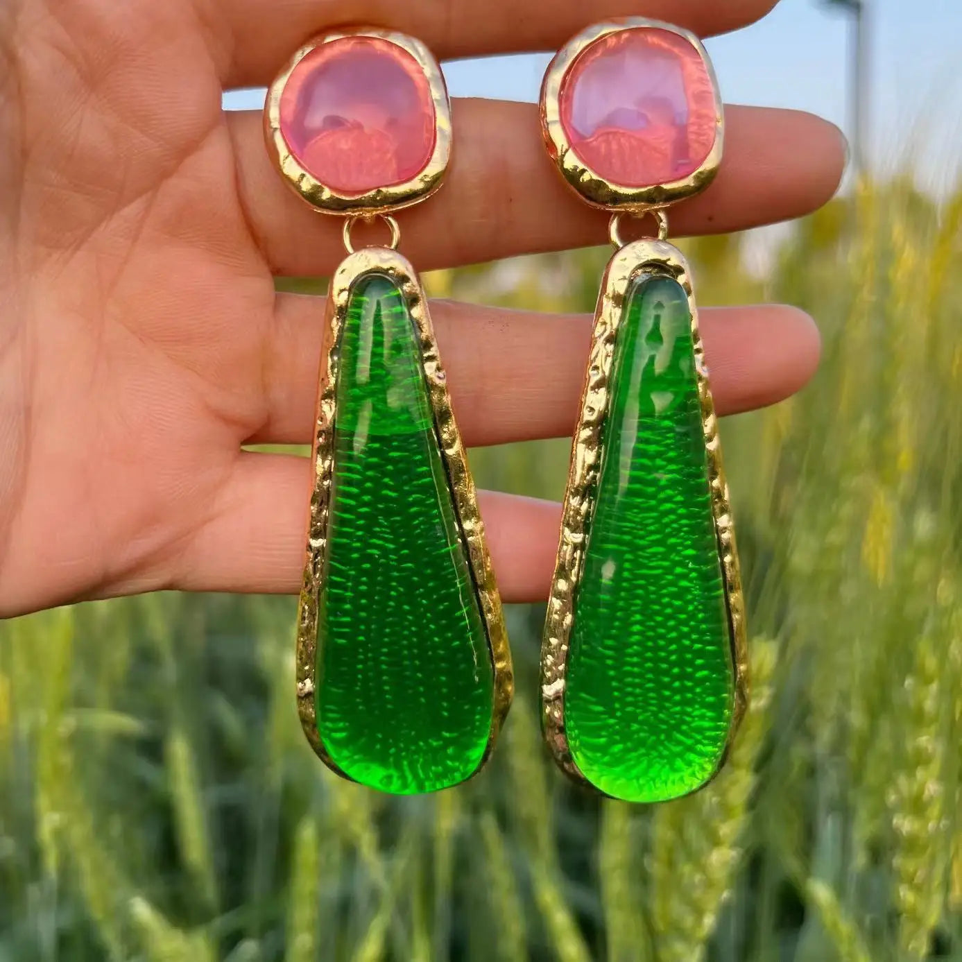 Anting Titisan Air Resin Baharu untuk Barang Kemas Kasual Parti Wanita
