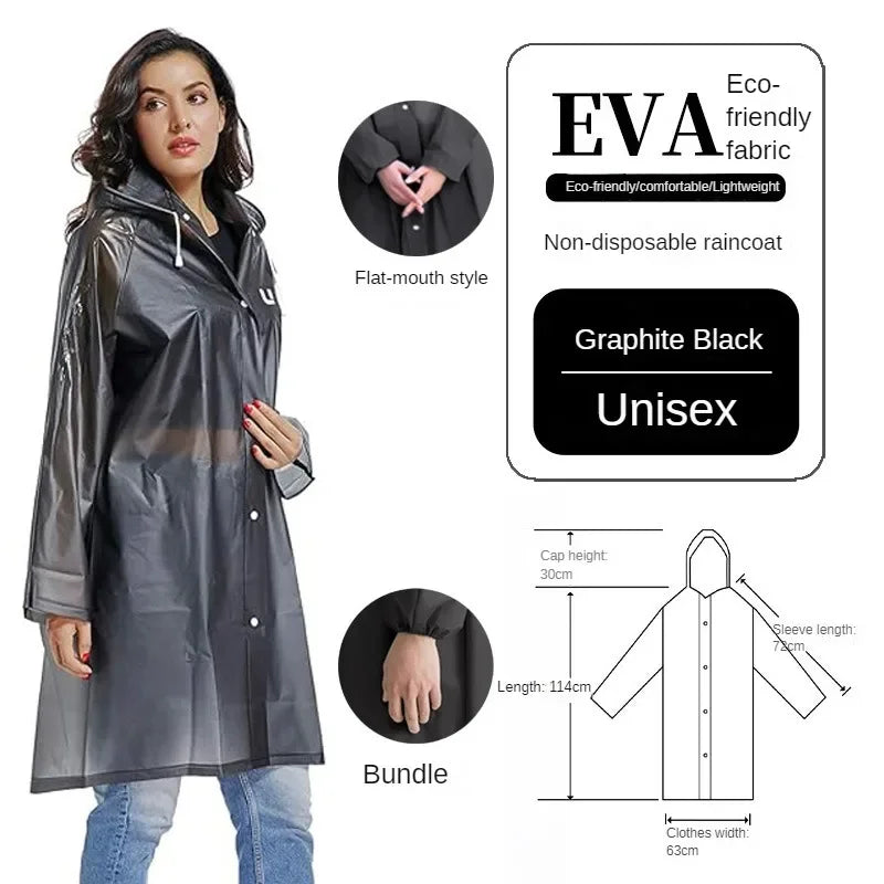 1-10PCS Baju Hujan Tebal Pakai Pakai Baharu Baju Hujan Eva Mendaki Indah Konsert Berakit Luar Konsert Baju Hujan Mudah Alih Baju Hujan