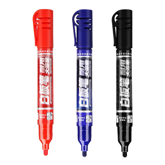 Penanda Papan Putih Padam Kering Kapasiti Jumbo - Sesuai untuk Penggunaan Pejabat, Latihan dan Bilik Darjah - Dakwat Tahan Lama untuk Sig