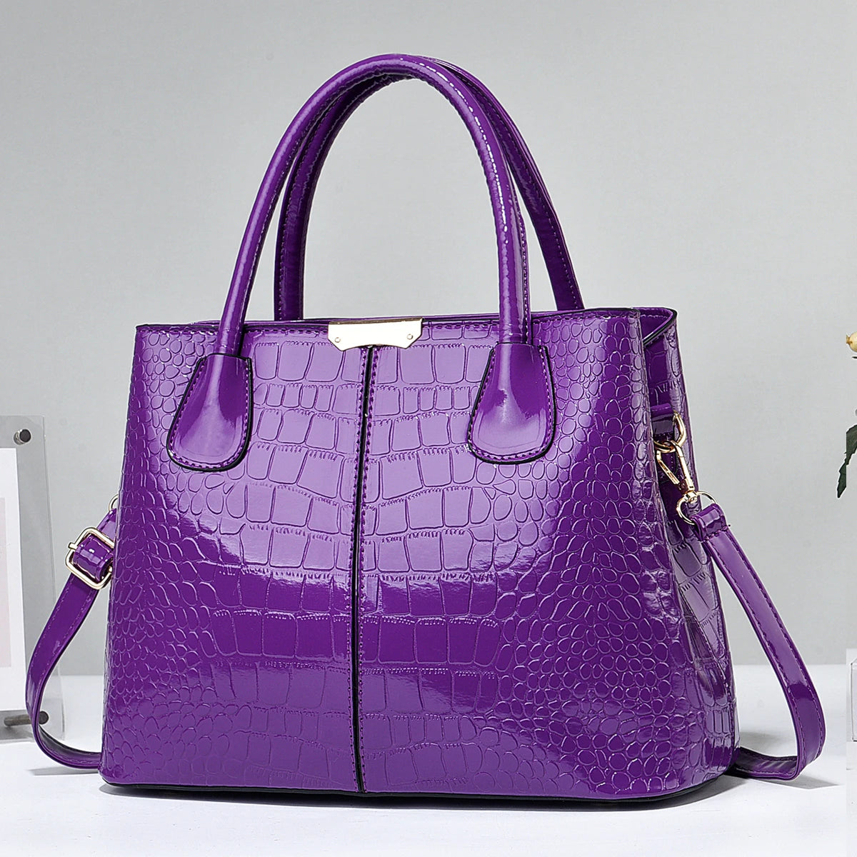 Beg Satchel Pemegang Atas Fesyen, Beg Selempang Bergaya, Beg Tangan & Beg Bahu Kasual Wanita