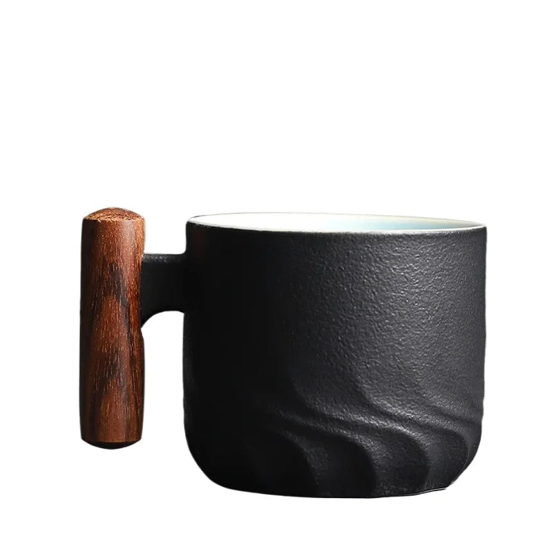 Cawan Kopi Retro Seramik 70ml Penapis Cawan Air Pejabat Cawan Teh Mug Kopi Seramik Cawan Kopi Teh Buatan Tangan Hadiah Hari Lahir
