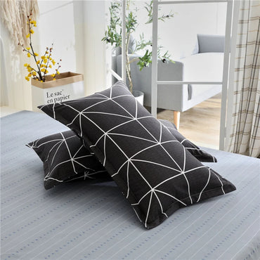 Simple plaid geometric pattern envelope rectangular pillowcases 2PCS 48x74cm pillow Cover for bedroom adult pillow case for bed
