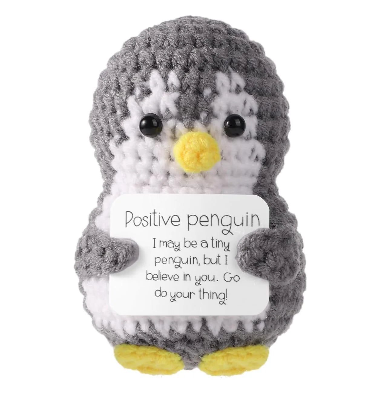 Anak patung Kentang Goreng Bertenaga Positif Baharu Boneka Rajut Bulu Mewah Buatan Tangan Kreatif dengan Kad Hiasan Bilik Rumah Hadiah Krismas