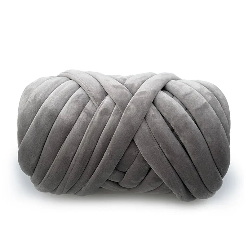 500g Super Velvet Chunky Yarn Thick Bulky Giant Thread White Bag for Hand Knitting DIY Arm Soft Big Blanket Carpet