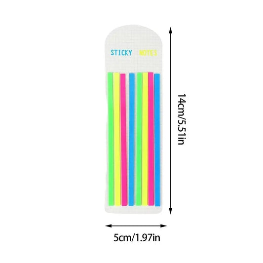 Jalur Penyerlah Nota Melekit Lutsinar Jalur Serlahkan 5pcs Pita Penyerlah Pendek & Panjang Pelbagai Warna Penanda Halaman Untuk