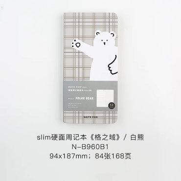 Buku Nota Mingguan Bermuka Keras Buku Nota Lejar Tangan Pelajar Bahasa Inggeris yang Disemak Buku Nota Alat Tulis Korea