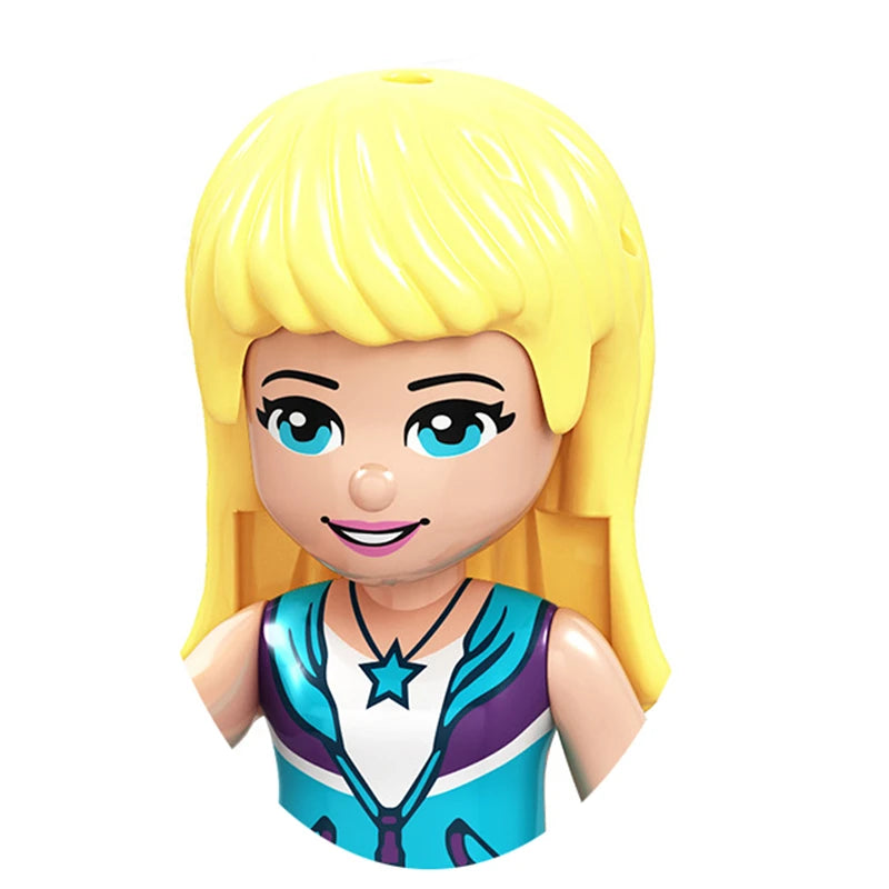 Model Batu Bata Mini Puteri Anime Gadis Cantik Angka Aksesori Kepala Blok Bangunan Salji Mainan Aksi Rakan untuk Kanak-kanak