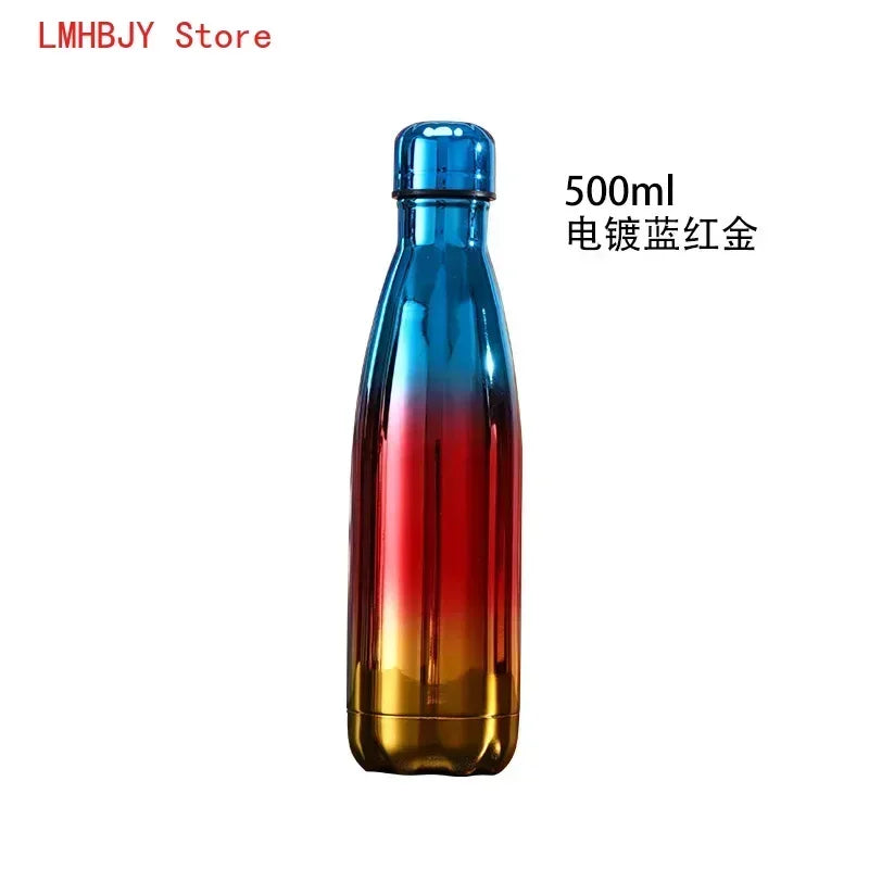 500ml Double-Wall Insulated Vacuum Flask Stainless Steel Thermos Cola Water Beer Outdoors Sport Water Bottle