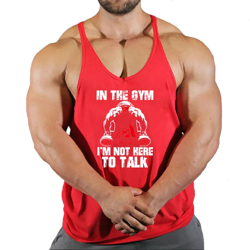 Musim Panas Baru Lelaki Kasual Otot Tank Top Seluar Dalam Kapas Tanpa Lengan Pejal Bernafas Leher Bulat Kecergasan Luaran Tank Top Vest