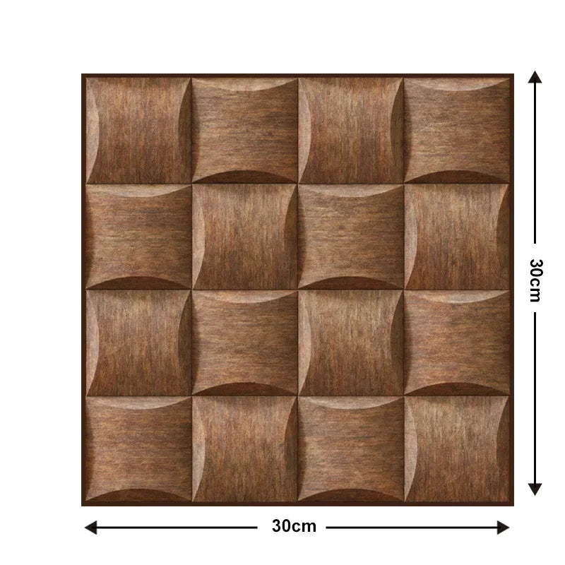 10 Keping Pelekat Dinding Pelekat Diri 3D 30x30cm Kertas Dinding PVC Kalis Air Mural Seni Dinding Boleh Alih untuk Hiasan Ruang Tamu Rumah DIY