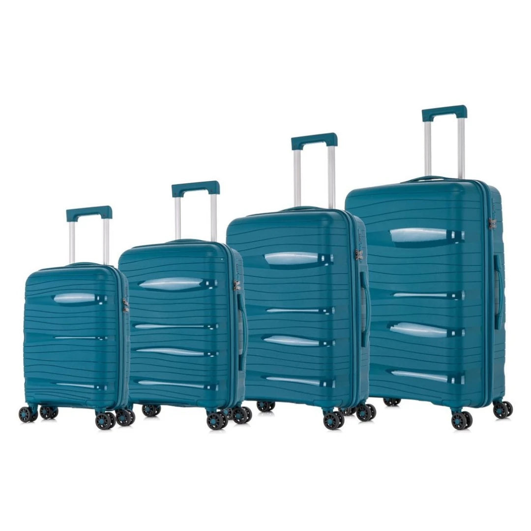ARISE SHOP 4 Set ABS Luggage, Travel Luggage Hard Case, Travel Trolley, 360 ° Twist Wheels, Mini 19 '', Cabin 20'', medium 24 ''Big 28, various colors