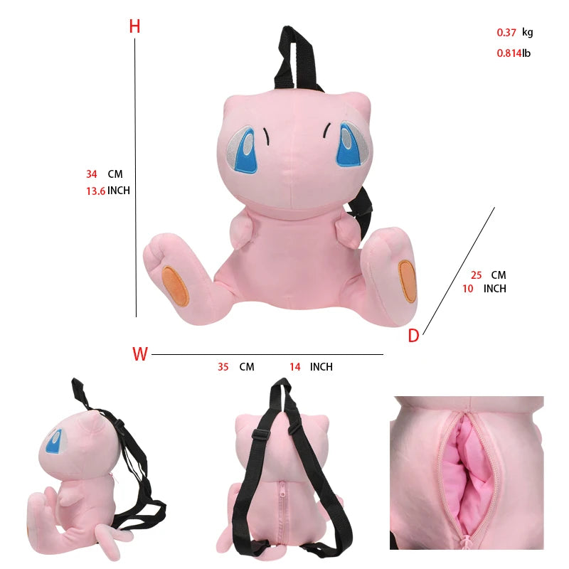 15 Gaya Anime Pokemon Charizard Mimikyu Eevee Snorlax Gengar Mew Mario Koopa Ransel Mainan Boneka Kartun Boneka Peluche