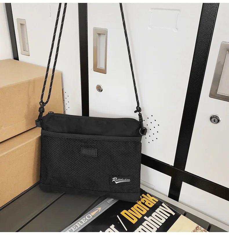 Fresh Trendy Teenager Satchels Messenger bag Practical Nylon Mesh Design Leisure Shoulder Bag Outdoor Commuting Package XPAC bag