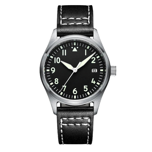 Jam tangan lelaki ADDIESDIVE Explore Sapphire Automatik NH35 Keluli Tahan Karat 39mm Jam tangan Pakaian Kulit Bercahaya 200m Menyelam Jam Tangan Baru