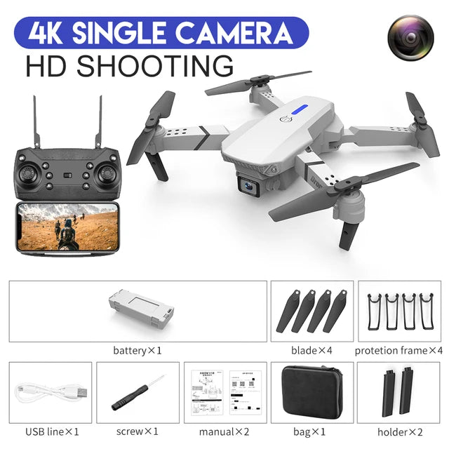 Dron M12 untuk Kanak-kanak Mini Dron dengan Kamera untuk Dewasa 4K HD Dron Simulator Barang Hebat WIFI FPV Hadiah Mainan Pemula Jejak Penerbangan