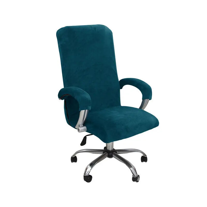New Elastic Stretch Velvet Office Chair Cover Rotate Swivel Computer Chair High Back Protector Arm Covers Chair Slipcover