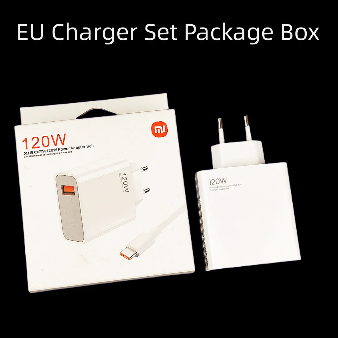 Pengecas Poco F4 Gt Asli XiaoMi 120W Turbo Cepat Penyesuai Bekalan Kuasa Pengecasan EU AS untuk RedMi Note 13 12 11T Pro Mi 13 Ultra