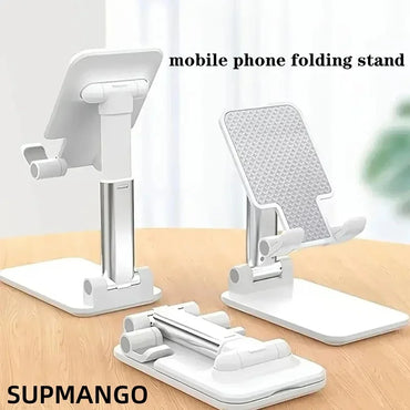 Foldable Phone Stand Adjustable Angle And Height With Silicone Pad Suitable For Desktop Fully Foldable Phone Stand Compatible