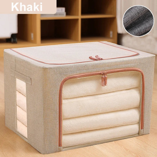 Foldable Quilt Organizer Storage Organizers Clothes Blanket Box Large Capacity Closet Sweater Storage Clothes Cabinet Organizer