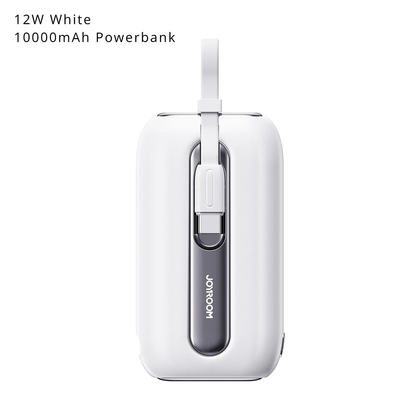 Pengecas Pantas Mini 2 dalam 1 Bank Kuasa Kabel Terbina dalam dengan Sokongan Kabel Dwi Antara Muka Apple Jenis-c Bank Kuasa 10000mAh