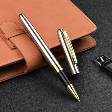 Pen Gel Logam Isi Semula Boleh Diganti High-end Metal Business Signature Pen Office Menulis Pen Ballpoint Menulis Hadiah Alat Tulis