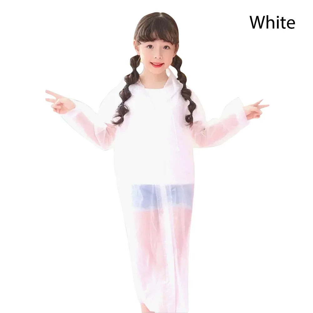Baju Hujan Kanak-kanak Warna Pepejal Luaran Kalis Air Hujan Ponco EVA Hoodie Pakaian Hujan Pelajar Kot Hujan Lipat Kot Hujan Kanak-kanak