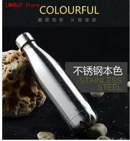 500ml Double-Wall Insulated Vacuum Flask Stainless Steel Thermos Cola Water Beer Outdoors Sport Water Bottle