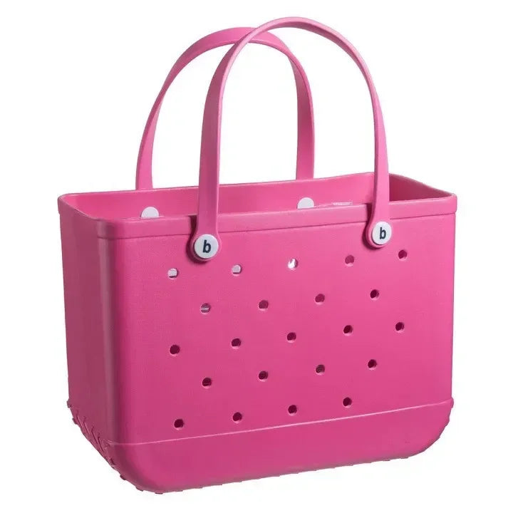 Beg Pantai Bogg Sederhana EVA Getah Kalis Air Beg Tangan Bahu Kolam Berkelah Wanita Membeli-belah Bakul Penyimpanan Tote Jelly Sac Beg Bogg