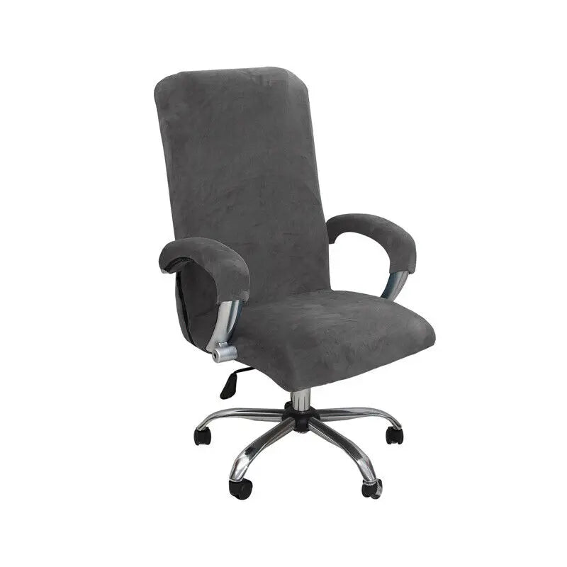 New Elastic Stretch Velvet Office Chair Cover Rotate Swivel Computer Chair High Back Protector Arm Covers Chair Slipcover