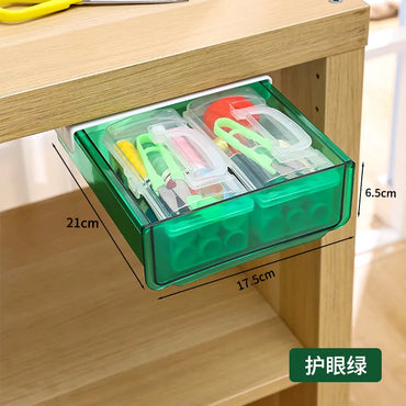 Multifunctional Drawer Type Desktop Under Desk Storage Box Hidden Office Organizer Drawer Boxs Desk Stationery Box Storage Tools
