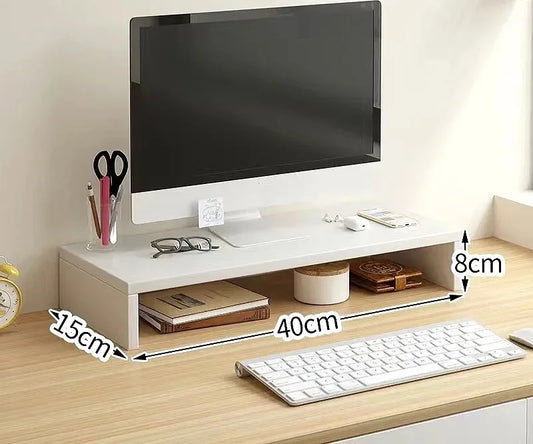 Monitor Riser Stand - Ergonomik Laptop Stand Meja Organizer Storan Papan Kekunci