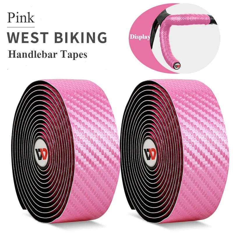 WEST BIKING Bike Handlebar Tape EVA PU Road Bicycle Handlebar Tape Anti-slip Shock Absorption Cycling Wrap End Plug Accessories
