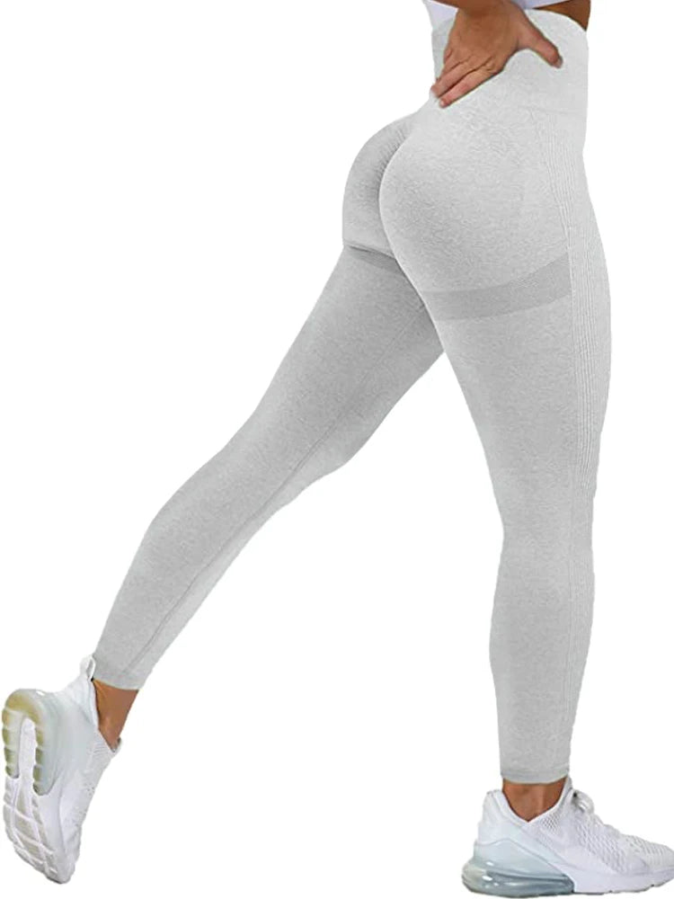 Legging Senam Lancar Wanita Pinggang Tinggi Legging Tekan Ke Atas Wanita Legging Gim Seksi Fesyen Legging Sukan Hitam