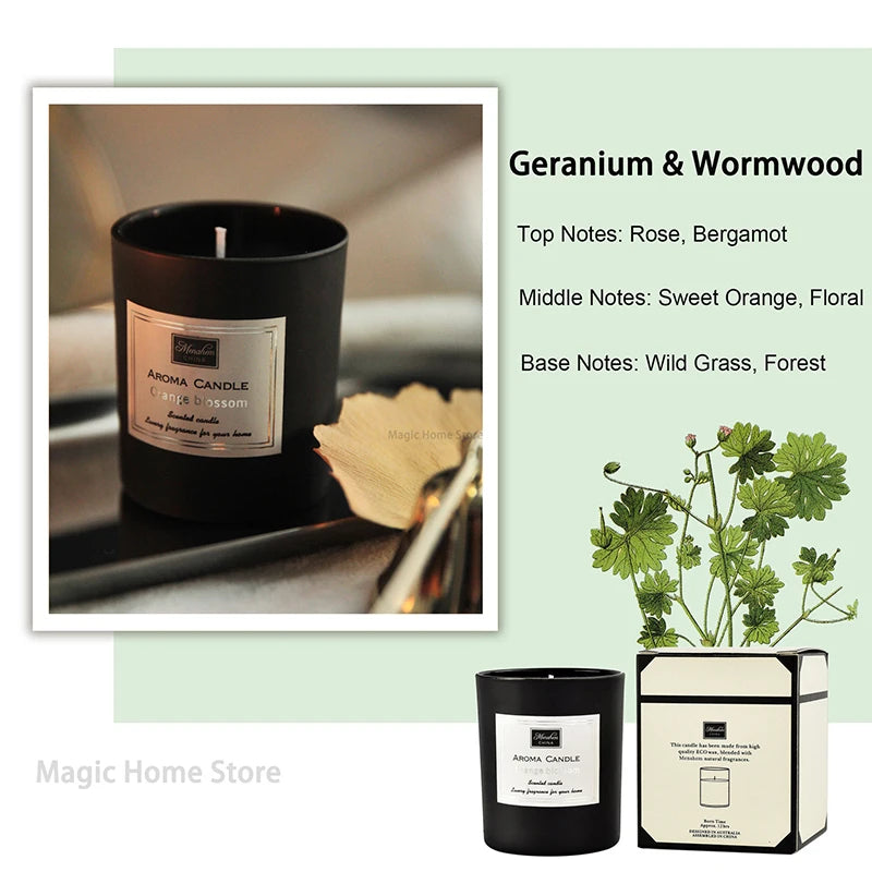 50g Lilin Aroma Wangi Tanpa Asap Cawan Kaca Kreatif Lilin Soya Asli Lilin Wangi Lilin Hiasan Rumah Hadiah Tetamu