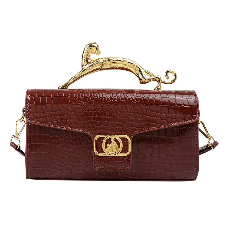 Beg Tangan Wanita Beg Baharu untuk Wanita Pemegang Logam Kulit Pereka Jenama Terkenal Beg Bahu Trend Fesyen Crossbody