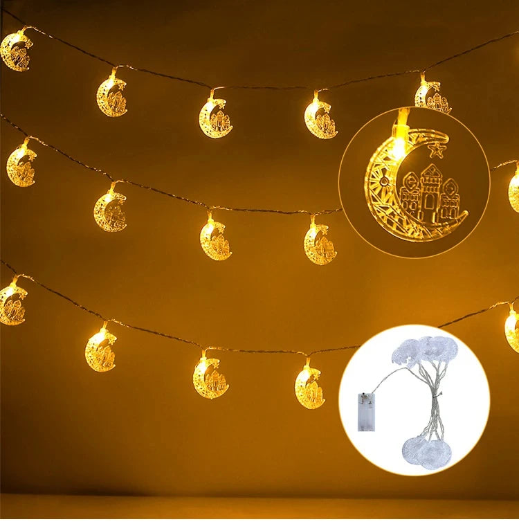 Bintang Bulan Eid Mubarak String Light 2024 Hiasan Ramadan Untuk Rumah Ramadan Kareem Islam Hiasan Pesta Muslim Hadiah Idul Adha