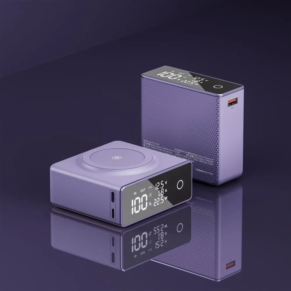 Pek Bateri Bank Kuasa Pengecasan Wayarles Magnetik Baharu untuk Bank Kuasa Mini Phone12Promax