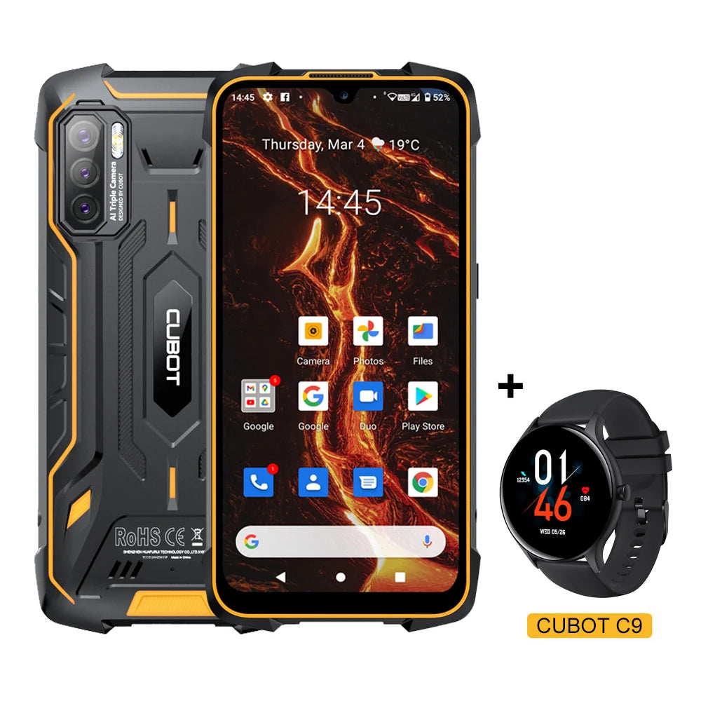 Cubot KingKong 5 Pro IP68/IP69K Telefon Pintar Tahan Air Telefon Lasak 8000mAh 48MP Triple Camera Android 11 NFC 64GB Global 4G LTE
